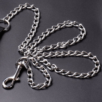 Metal Dog Chain For Neck with Padded Handle