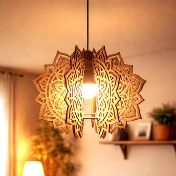 Designer Wooden Pendant Light