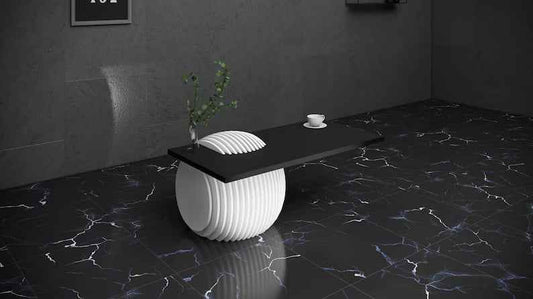 Sculptural Side Table – Parametric solid Wood Base for Living Room - Furely