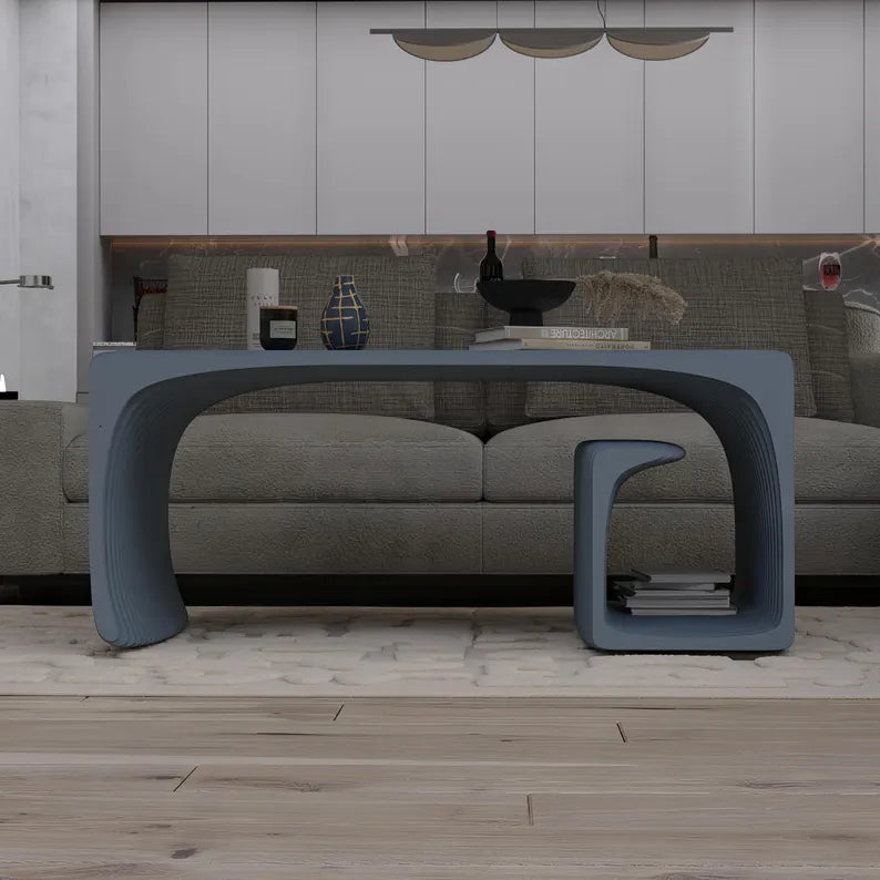 Furely Modern Parametric Solid wood Coffee Table with Storage