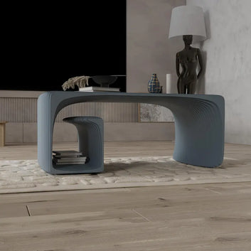 Furely Modern Parametric Solid wood Coffee Table with Storage