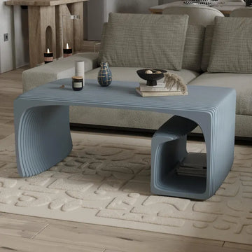 Furely Modern Parametric Solid wood Coffee Table with Storage