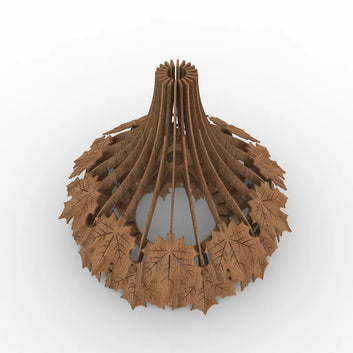 Handcrafted MDF Leaf Hanging Lamp
