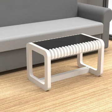 Wooden Coffee Table with Glass Top for Living Room