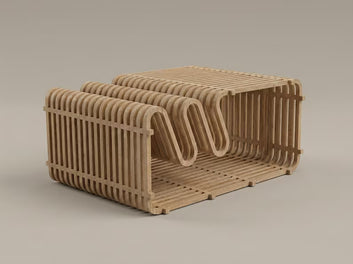 Linea Parametric Solid Wood Coffee Table