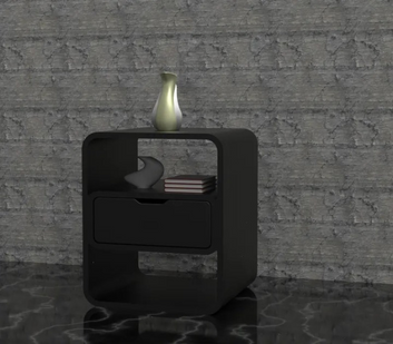 UrbanLuxe Solid Wood Table with Drawer & Open Shelf - Furely