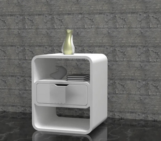 UrbanLuxe Solid Wood Table with Drawer & Open Shelf - Furely