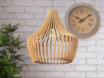 Wooden Pendant Light , Decorative Ceiling Fixture – Furely