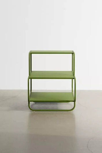 Modern Green Iron Shelf – 3-Tier Custom Side Table | Minimal Industrial Design