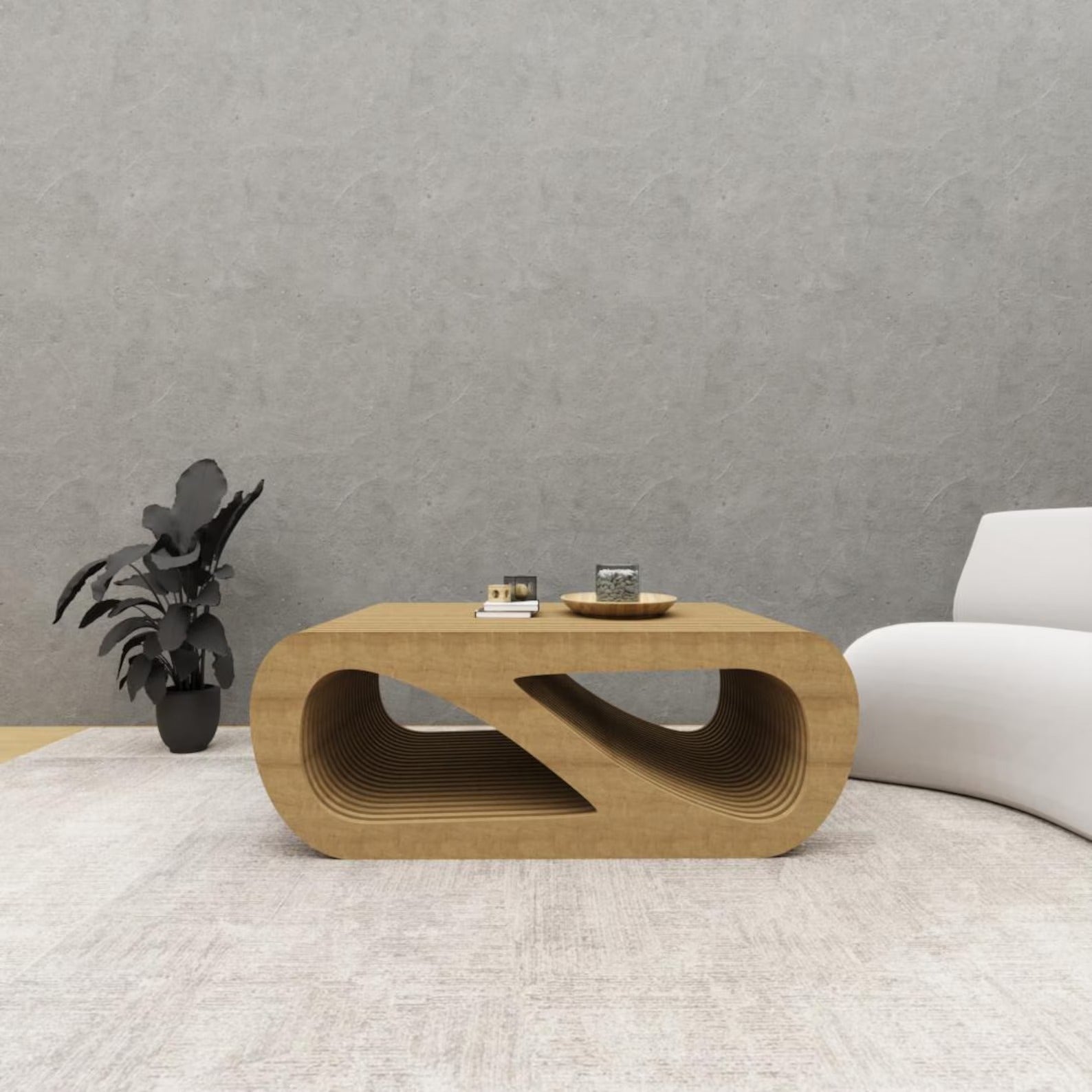 LuxeLayer Modern Solid Wood Coffee Table with Storage – Furely