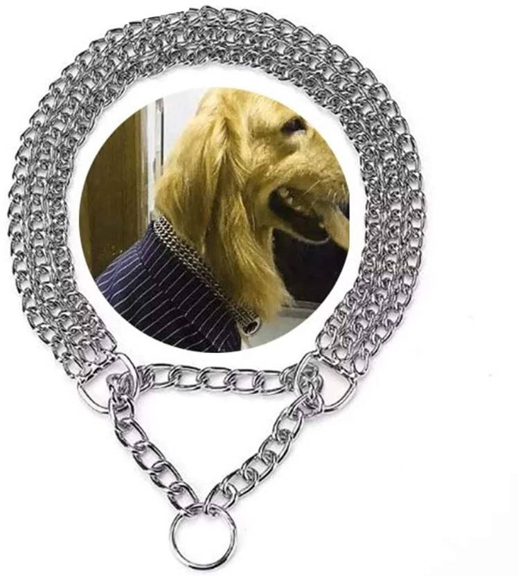 Chrome Stainless Steel Choker Chain For Dogs - furely