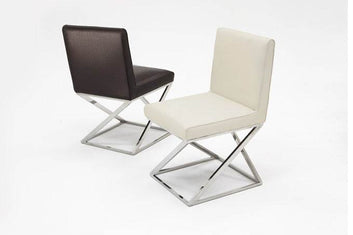 Designer White PU Leather Chair