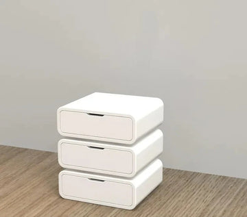 ImperialCraft 3 Drawer Solid Wood Bedside Table - Furely