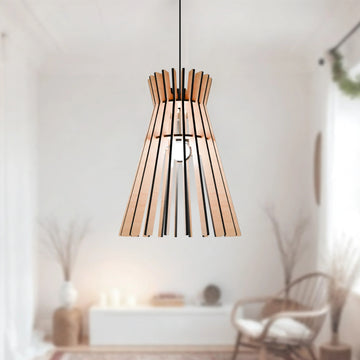 Modern Wooden Pendant Light for Living Room